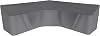 SORARA® Protective Cover for Corner Sofa | Grey | 270 x 270 x 90 x 90 cm | water repellent