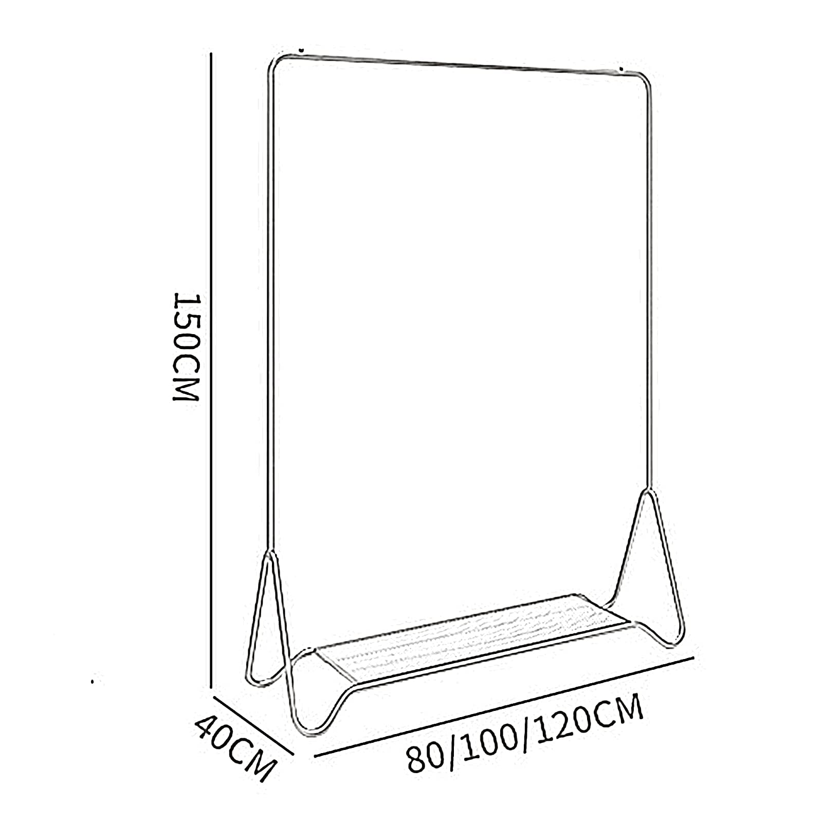 Kleiderständer Wäscheständer Nordic Fashion Metall Kleiderständer Freistehend Einzelstange Schlafzimmer Kleiderständer Mit Ablage Für Boxen Schuhe,3 Größen (Größe:100x40x150CM,Farbe:Gold)