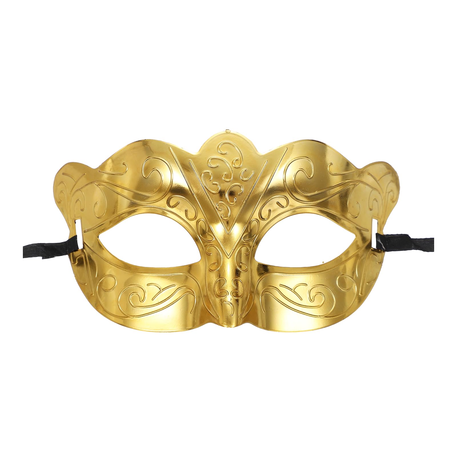 sourcing map Masquerade Mask, Mardi Gras Mask for Men Half Face Halloween Costume for Masquerade Party Prom Ball Birthday Gras, Gold Male Jazz Style
