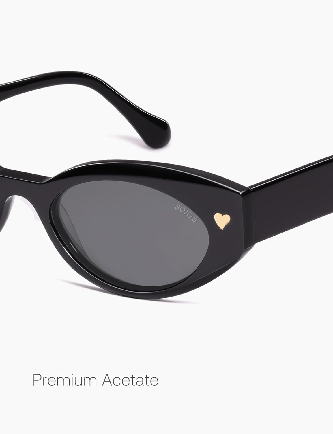 SOJOS Acetate Polarized Cat Eye Sunglasses for Women Lightweight Retro Vintage Sun Glasses UV400 Protection Chic, Enchanted - Image 2