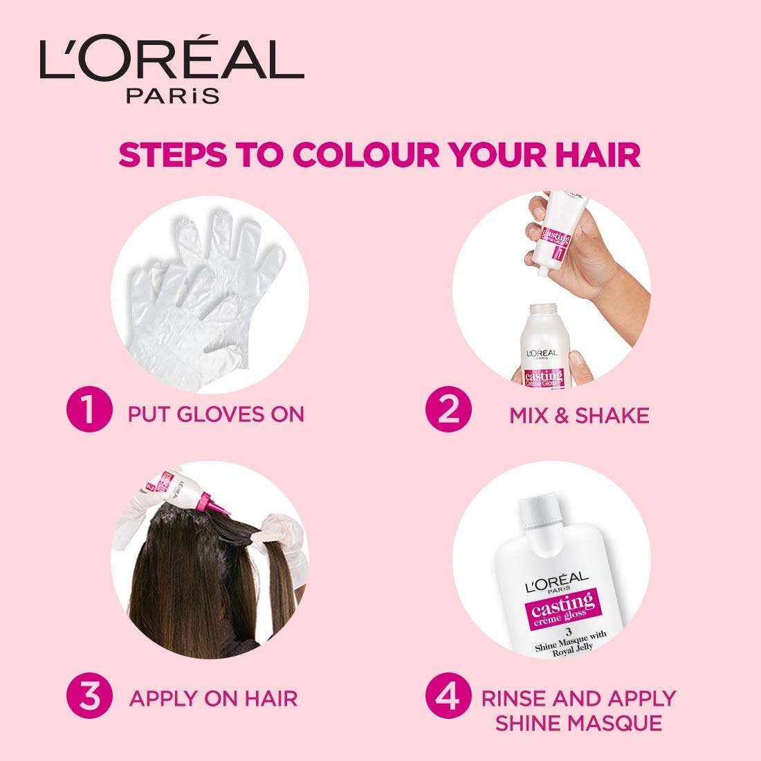 Buy L'Oréal Paris SemiPermanent Hair Colour, AmmoniaFree Formula & HoneyInfused Conditioner