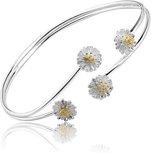 FAADBUK Joyería personalizada de margarita seca, aretes de flores de margarita secas, pulsera y collar de flores de margarita, regalo para los