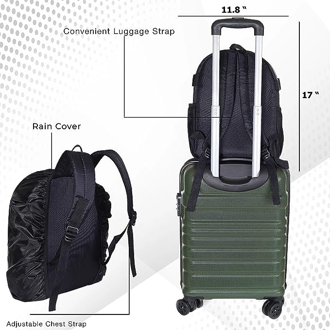 VTS DSLR Camera Backpack Bag Waterproof Shock Proof for Lens Accessories Bag for Camera Black with Snap Shackle Hooks | Perfect Double Camera Belt 2