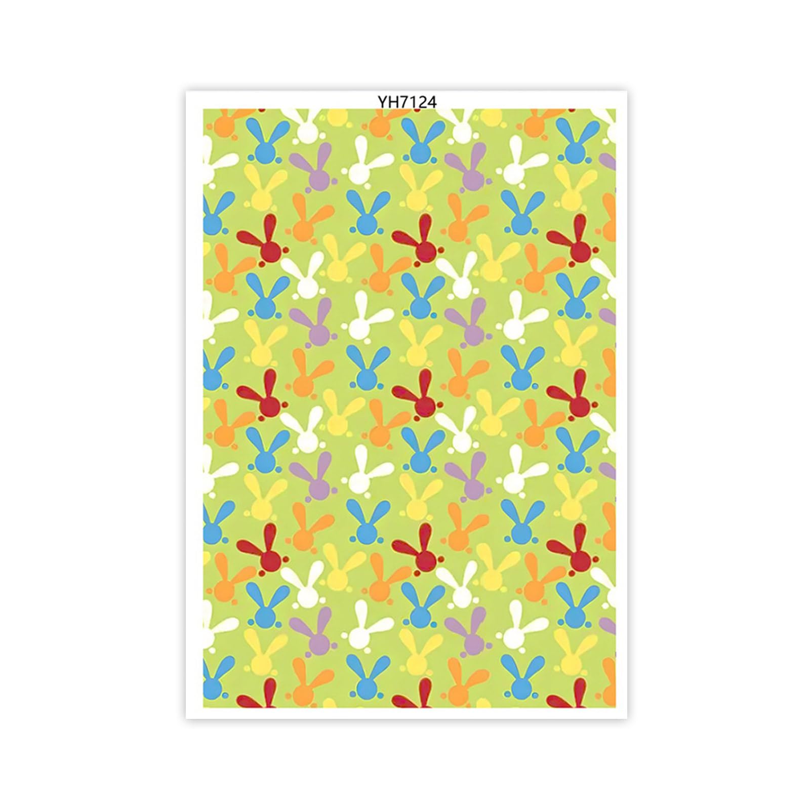 Tsophreniq Easters Colored Eggs Transfer Paper Water Soluble Clay Decal for Earrings Jewelry Making