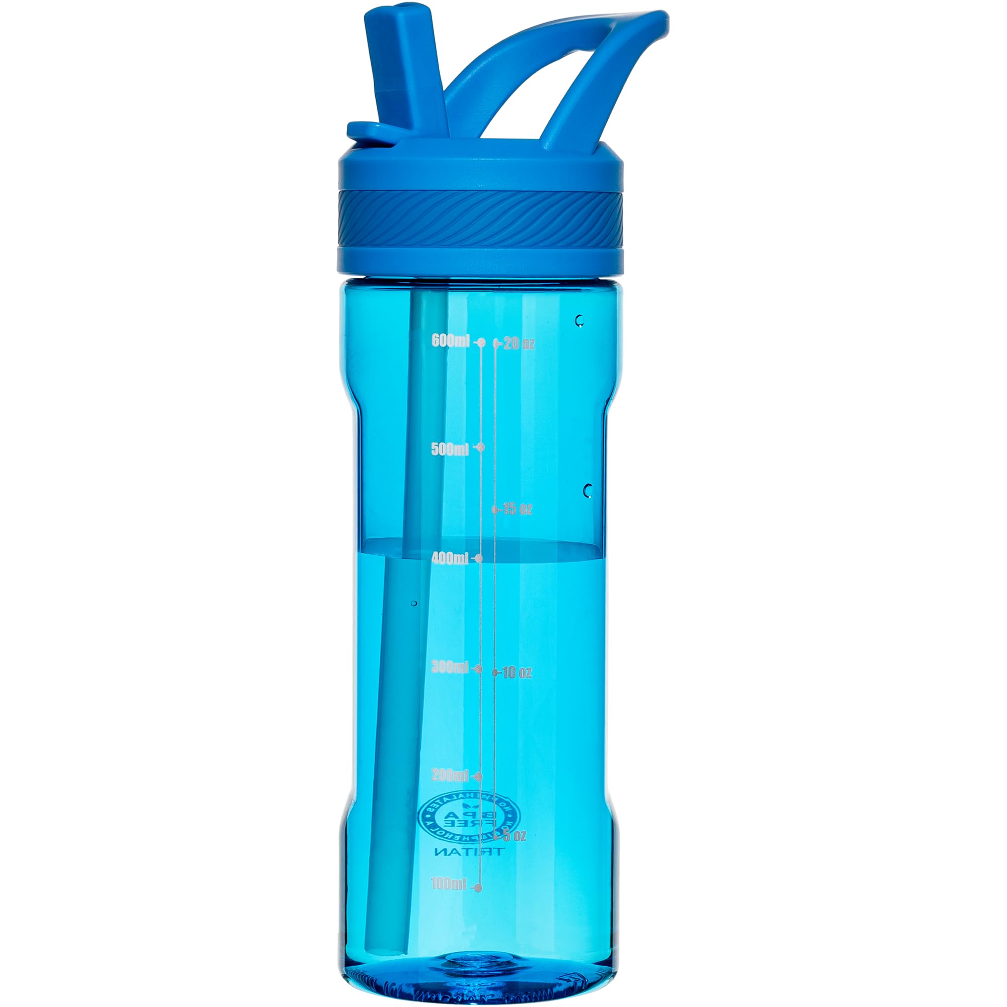 OLDLEY 20 kids Water Bottle with Straw Tritan BPA-Free Leak-Proof Design for Travel Home School Blue