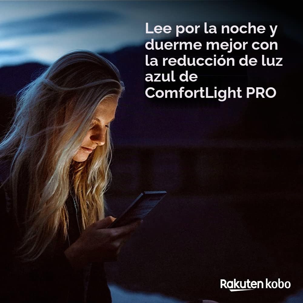 Kobo Clara HD | EBook | Pantalla táctil eInk Carta 6'' Anti-reflejos | Brillo ajustable y temperatura de color | WiFi | Capacidad 6000 eBooks (Reacondicionado), Negro