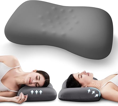 Almohada ergonómica de espuma viscoelástica con diseño de contorno para dormir de lado, espalda y estómago, almohada de forma cervical para dormir