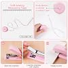 OFFCUP Desk Accessories Set, Office Supplies Kit, Includes Stapler, Tape Dispenser, Staple Remover, Staples, Clips, Scissor, Box Cutter, Tape Measure and Sticky Notes Students, Coworkers (Pink)