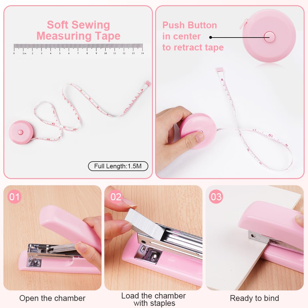 Set Cancelleria OFFCUP - Cucitrice, Forbici, Post-it, Clip, Metro, Per Casa E Ufficio - Foto 2