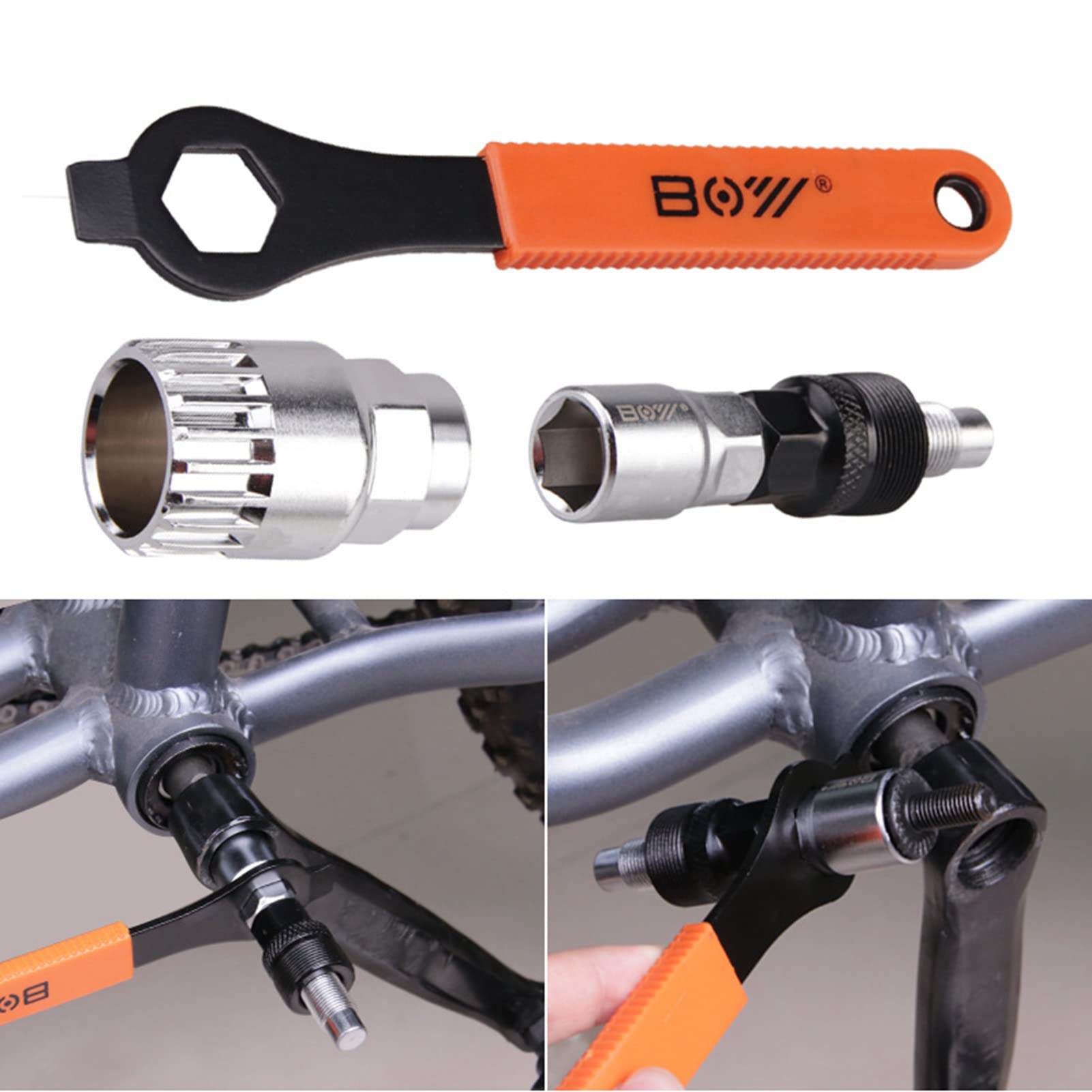 Kit di strumenti per la riparazione della bicicletta, strumento per estrattore della manovella, estrattore della manovella della bici, chiave a brugola esagonale per la rimozione della staffa