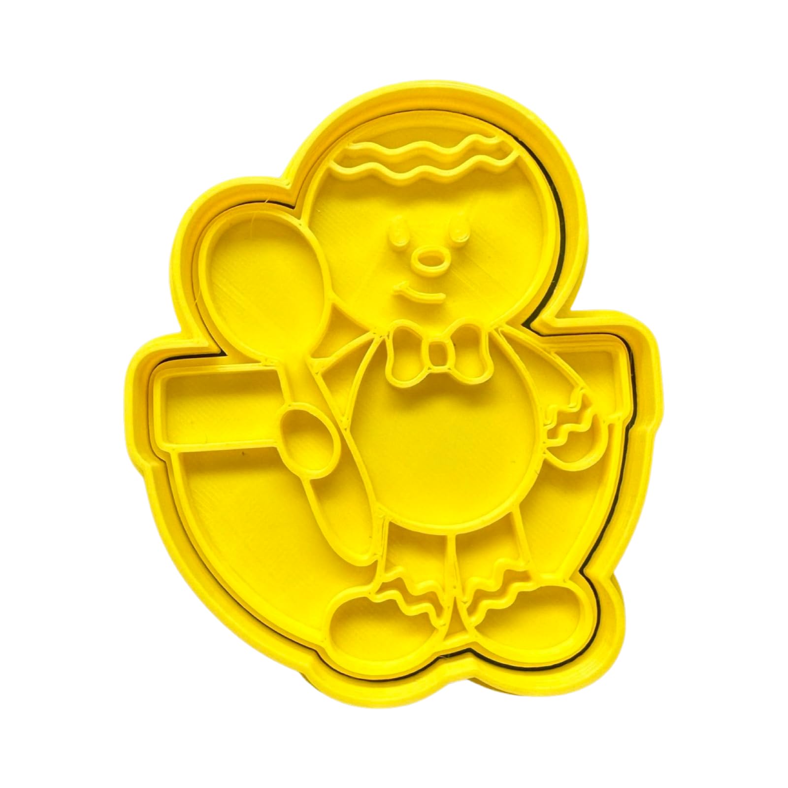 The Cookie Cutter Hub Gingerbread Man with Baking Spoon Cookie Cutter and Matching Embosser for Cookies Biscuits Clay Baking Decoration