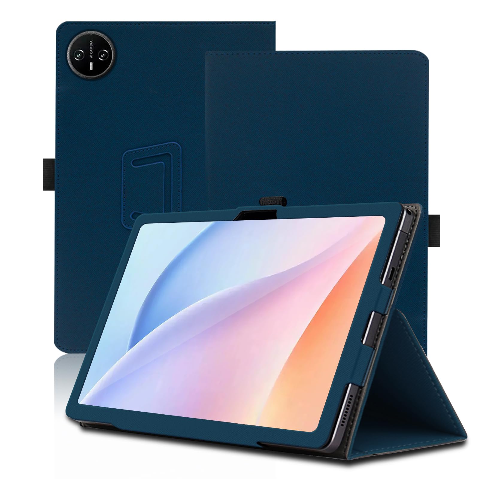 Case for DOOGEE Tab A9 10.1 inch, DOOGEE Tab A9 Pro Tablet Case, Folding Stand Protective Cover with Pencil Holder and Wrist Strap, Full Protection. (
