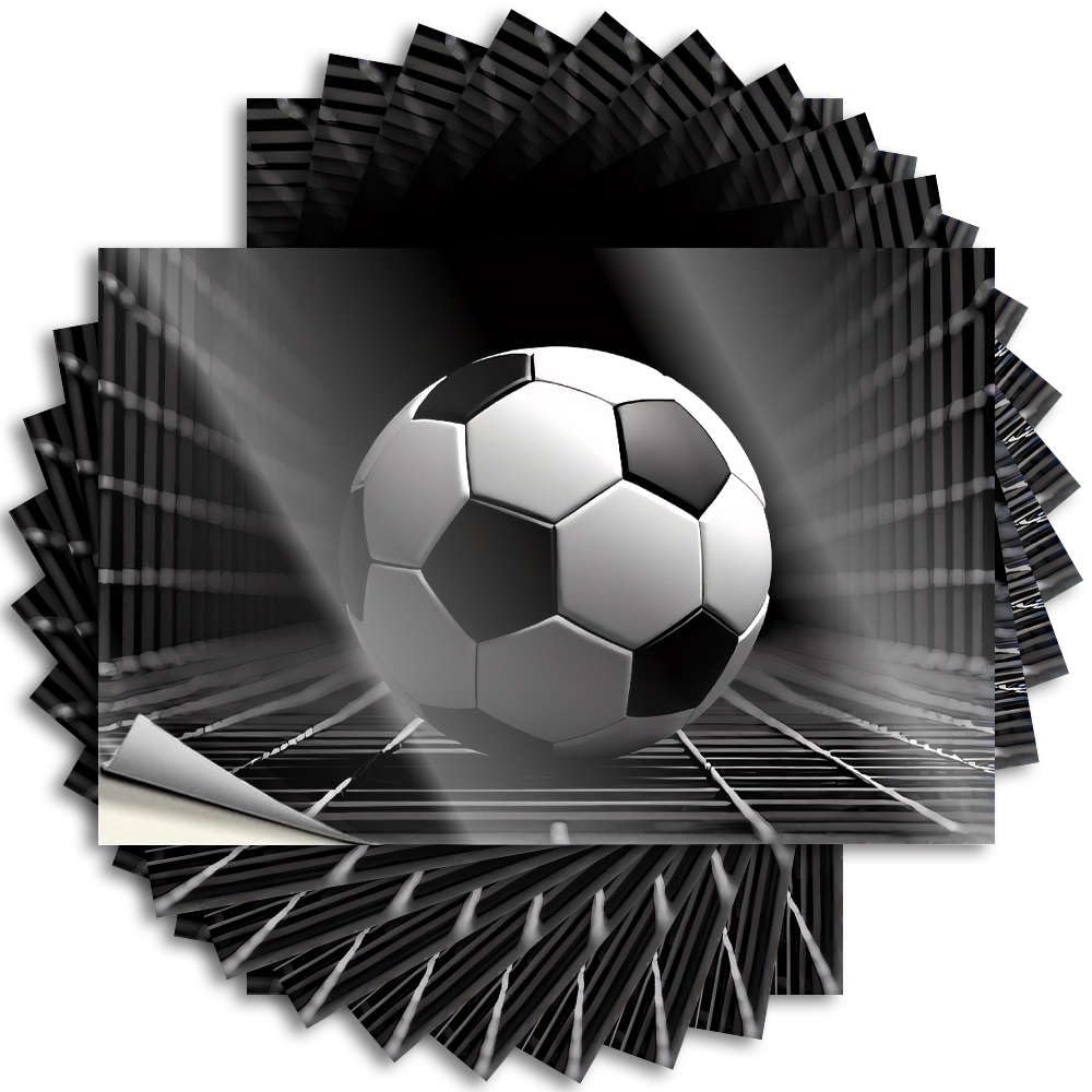 Soccer Ball in The Net. Cool Bedroom Accessories Happy - Bumper Garage Waterproof Decal(12X18CM)