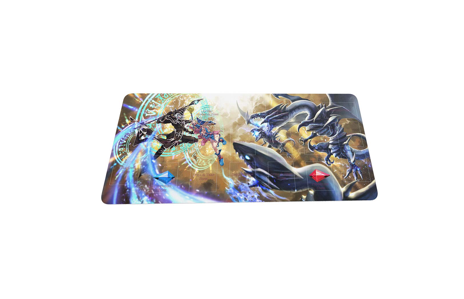 Buy MPCGM Custom Blue Eyes White Dragon and Dark Magician Girl Playmat Trading Card Game Playmat