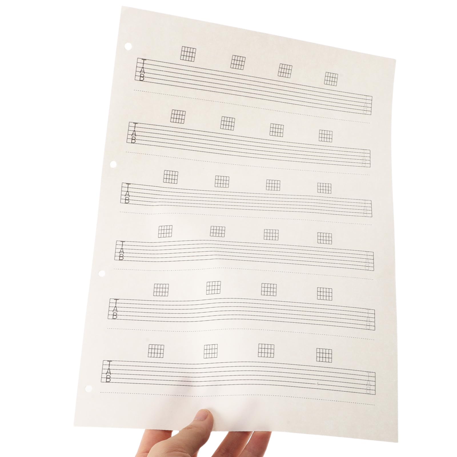 Papel de Composición para Guitarra 85 Hojas en Blanco, Diseño Elegante y Escritura, Adecuado para Práctica en Casa y Actuaciones