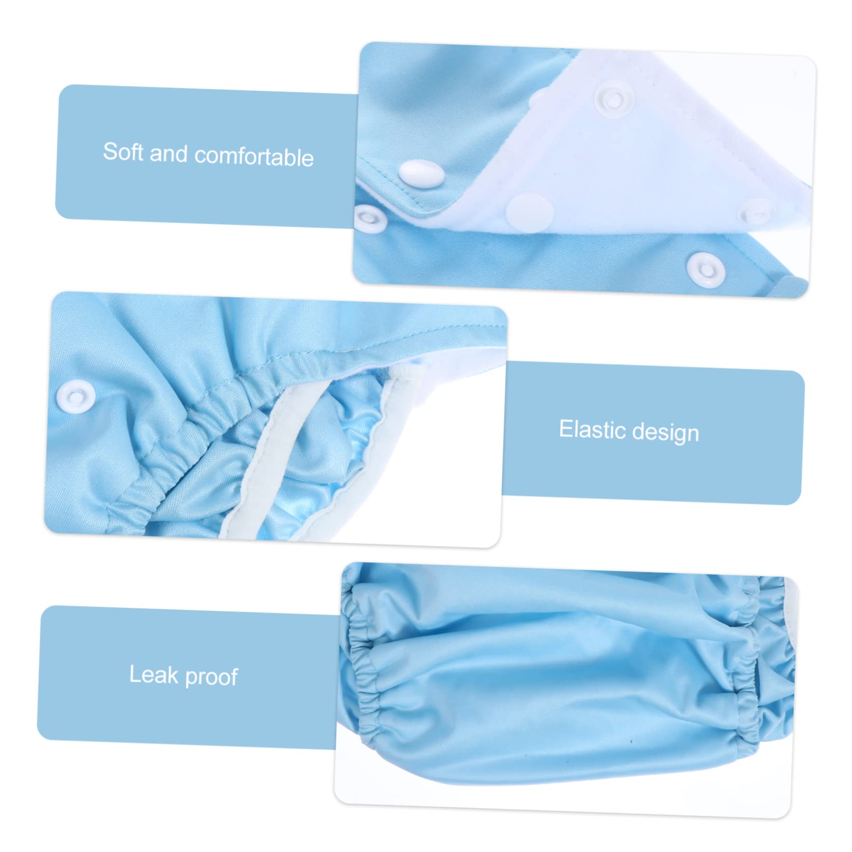 Ipetboom Leak Proof Diaper Pants for Men Women Adult Diaper Cover Buttons Breathable Cloth Washable