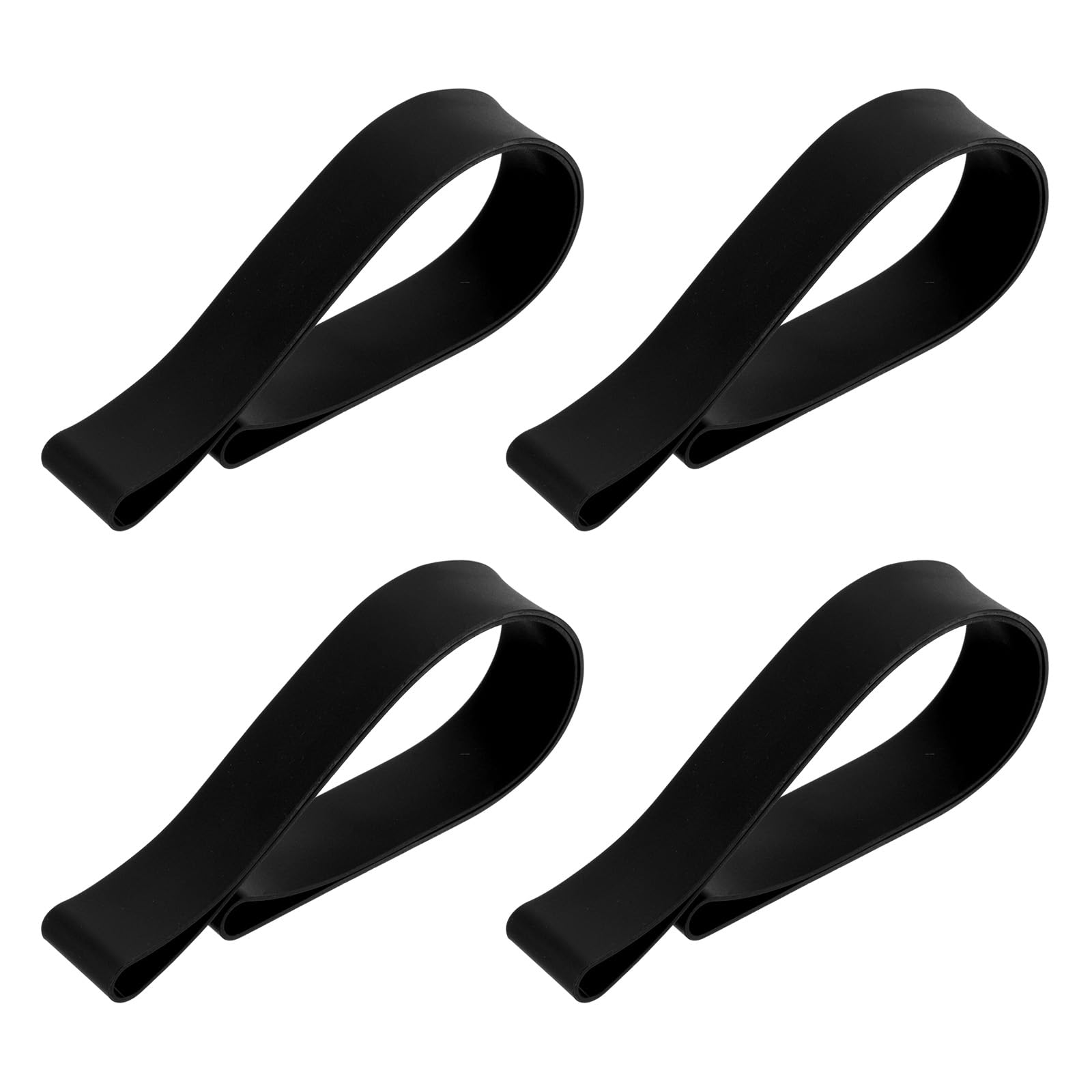 M METERXITY 4 Pack Towel Bands - Silicone Stretchable Straps for Fixation Apply to Beach/Pool/Outdoor(Black)
