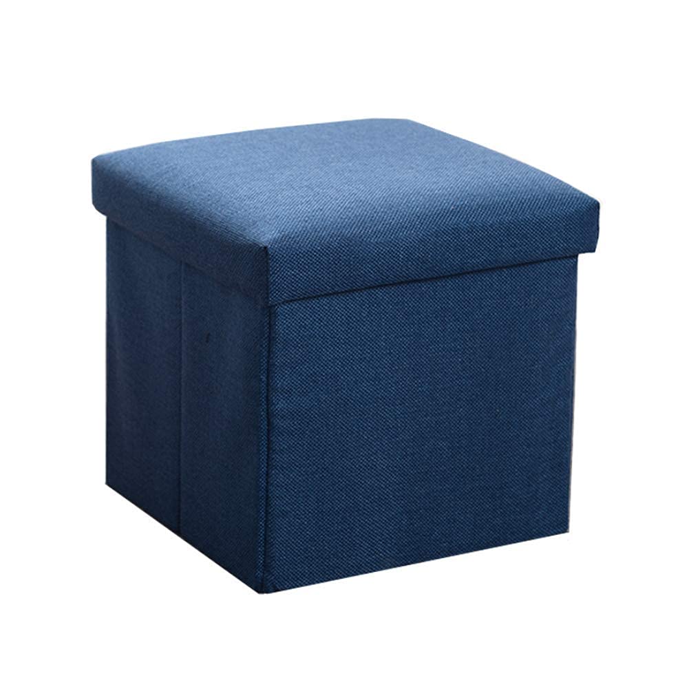 Pouf ottoman rembourré et pliable avec coffre de rangement