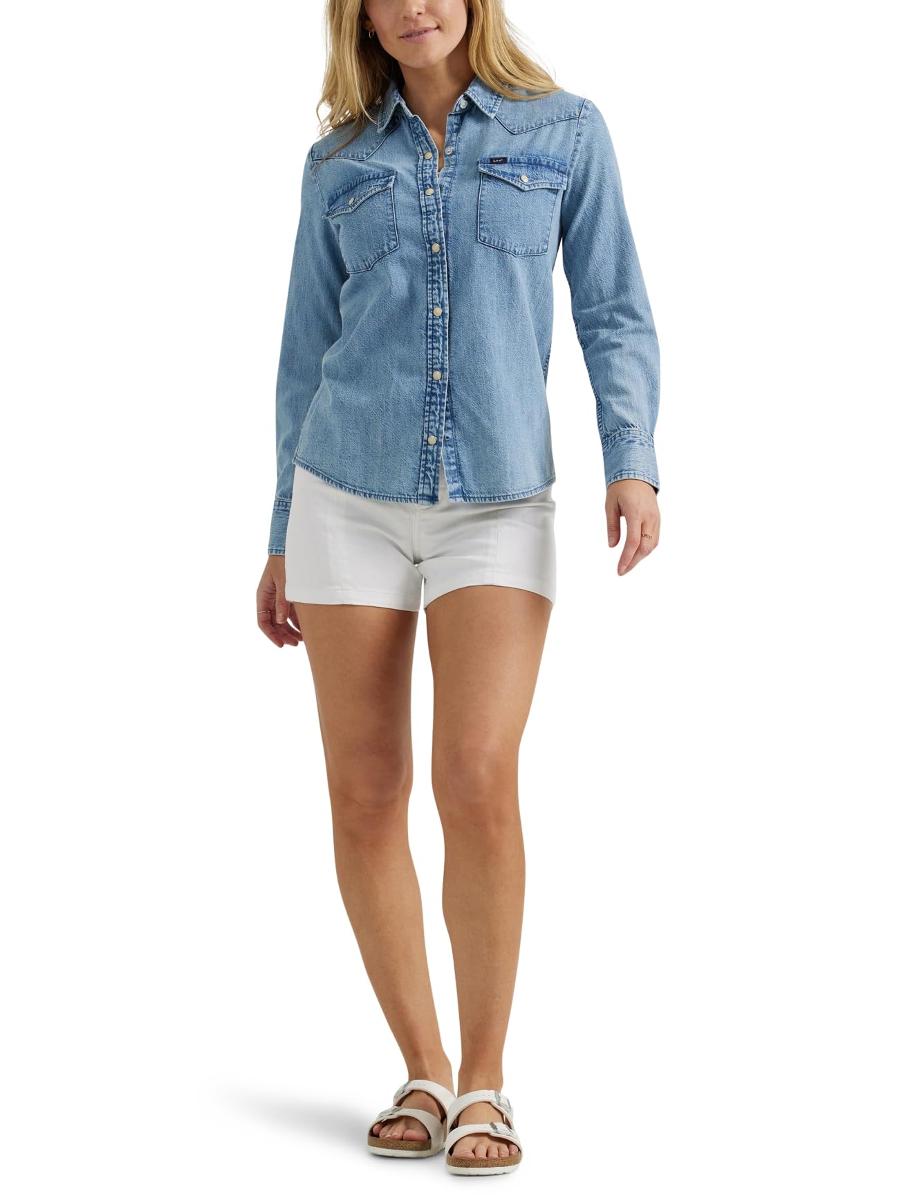 Lee Damen Legendary Slim Fit Western Snap Shirt Hemd (1er Pack)