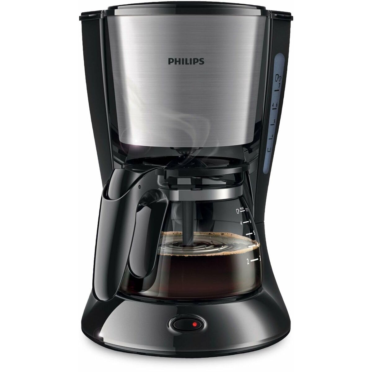 Philips HD7435/20, Macchina del caffè in metallo Daily Mini, 600 W, Aroma Swirl, Nero
