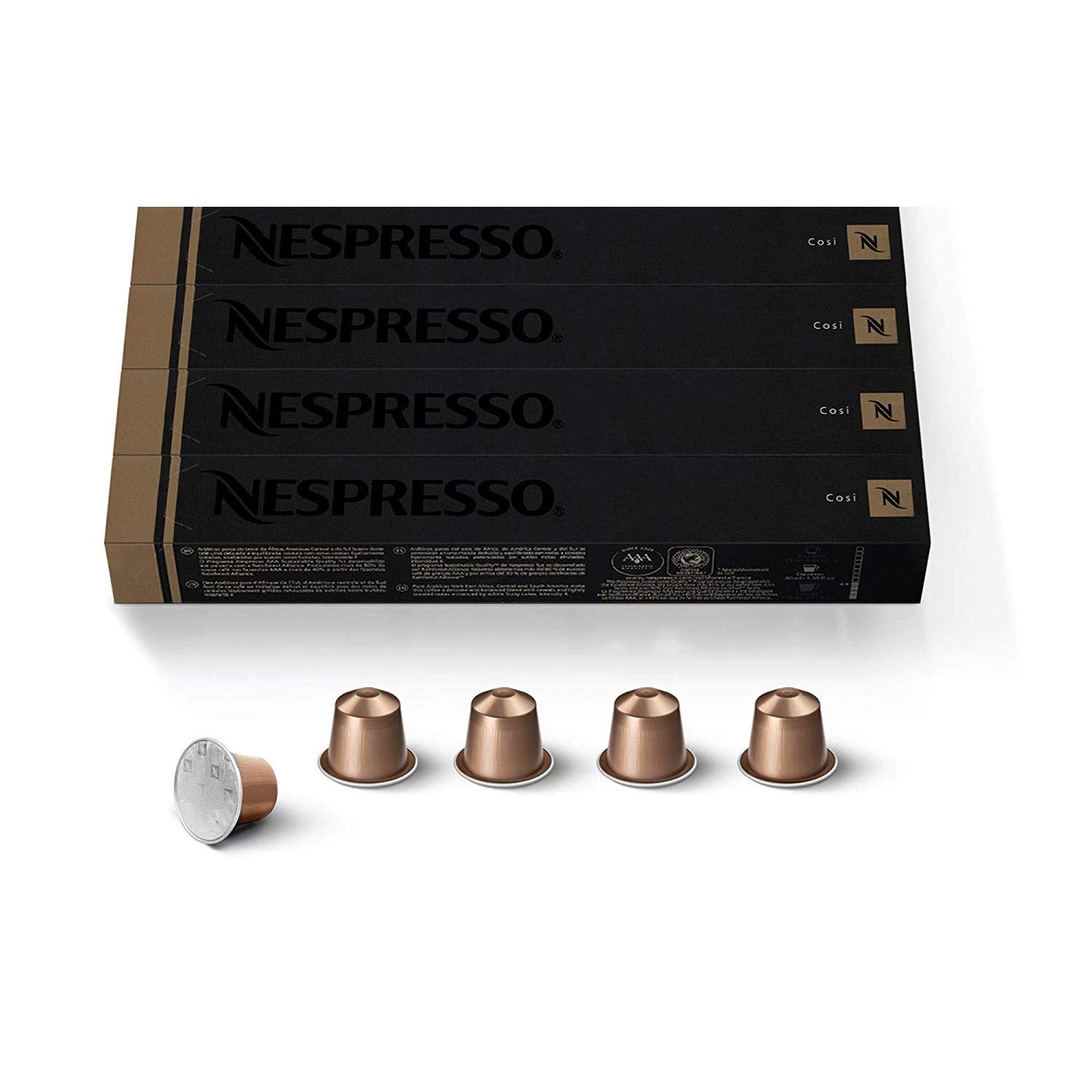 Nespresso Pods OriginalLine, COSI, Mild Roast Espresso Coffee, 40 Count Coffee Pods, Brews 1.35oz (4 Sleeve | 10 Pcs in Each Sleeve)