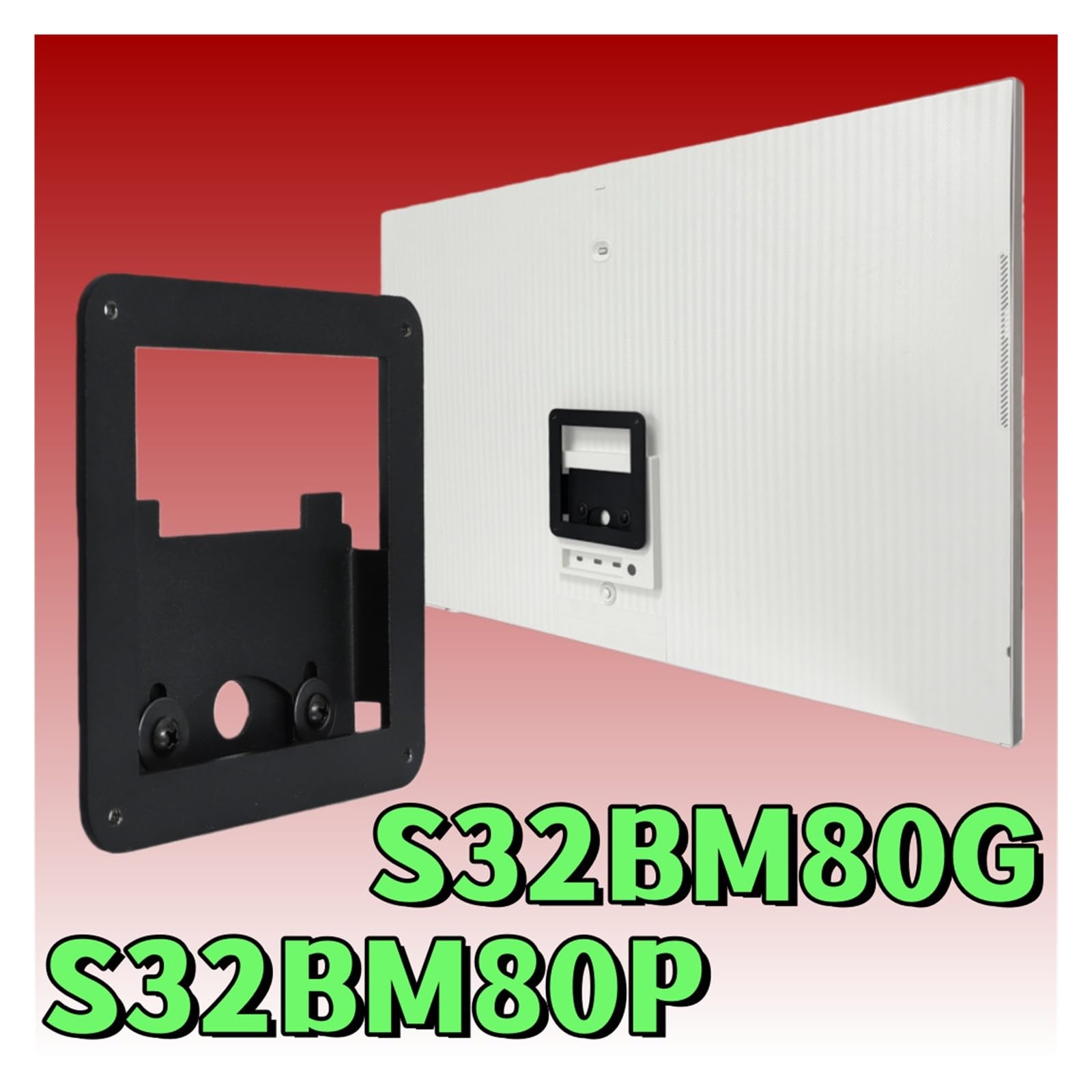 Adattatore VESA, Compatibile con Monitor Samsung da 32 Pollici S32BM80PUU S32BM80PUW S32BM80PUE S32BM80PUI S32BM80PUL S32BM80GUM Modifica Schede di Conversione(Black)