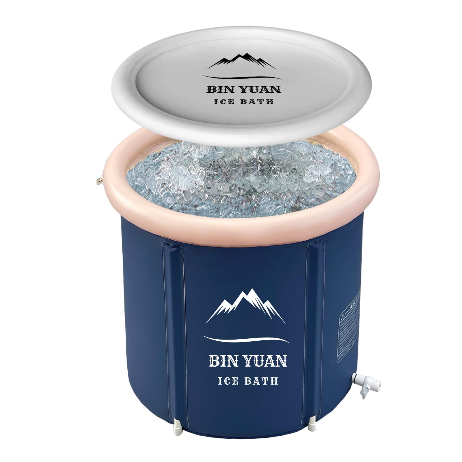 Vasca Da Bagno Pieghevole Gonfiabile Per Adulti Portatile Vasca Da Bagno Autoportante Per Adulti Soaking Spa Bagno Caldo Da Appoggiare Nella Doccia (Blu-Φ75x75cm)