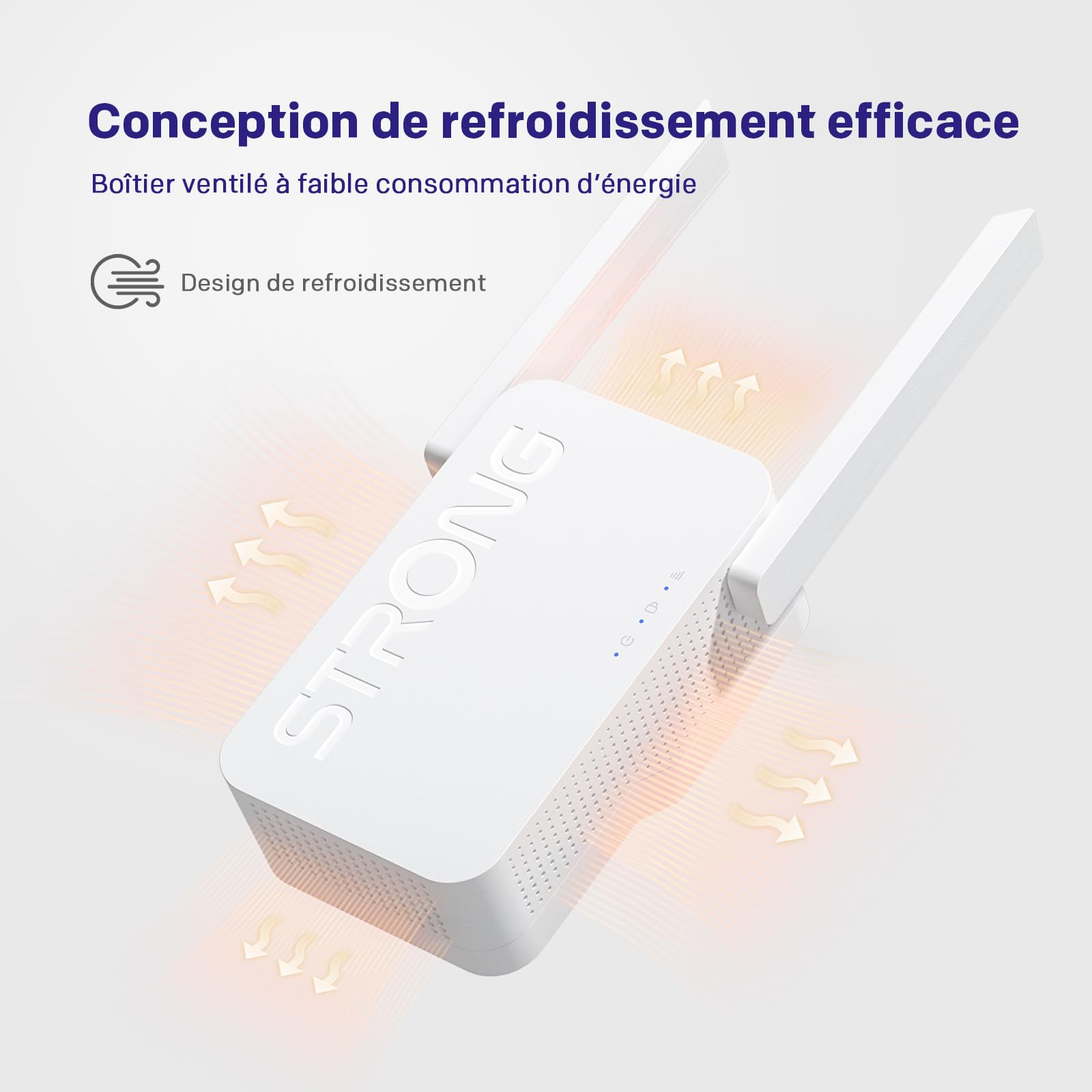 STRONG Répéteur Amplificateur WiFi 6 AX3000 Mbps|Point d'accès|Port WAN/LAN|2 antennes|Compatible Box Internet|Garantie 4 Ans