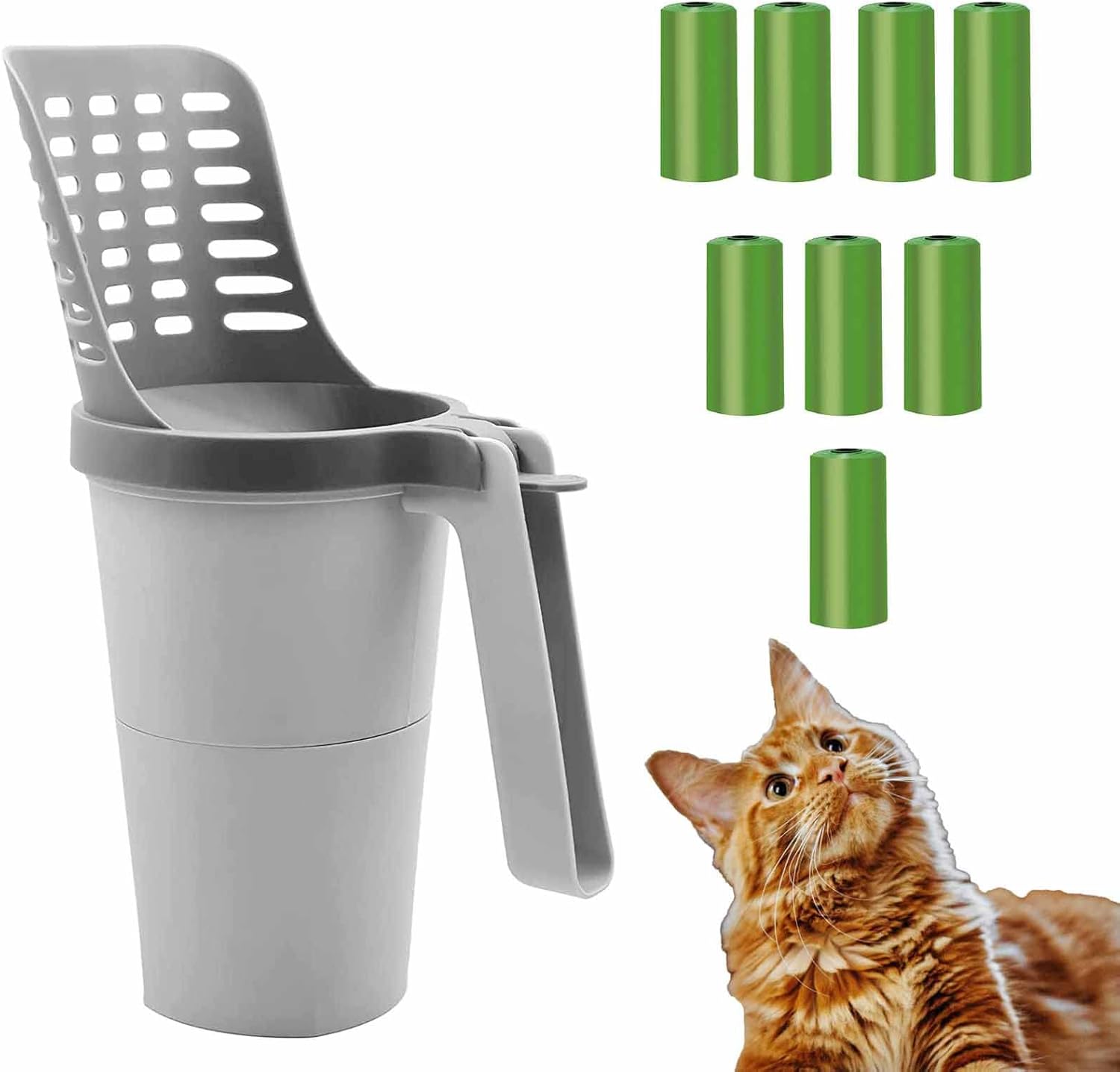 Cat Litter Scoop with Large Capacity Cat Litter Box, etachable Deep Cat Litter