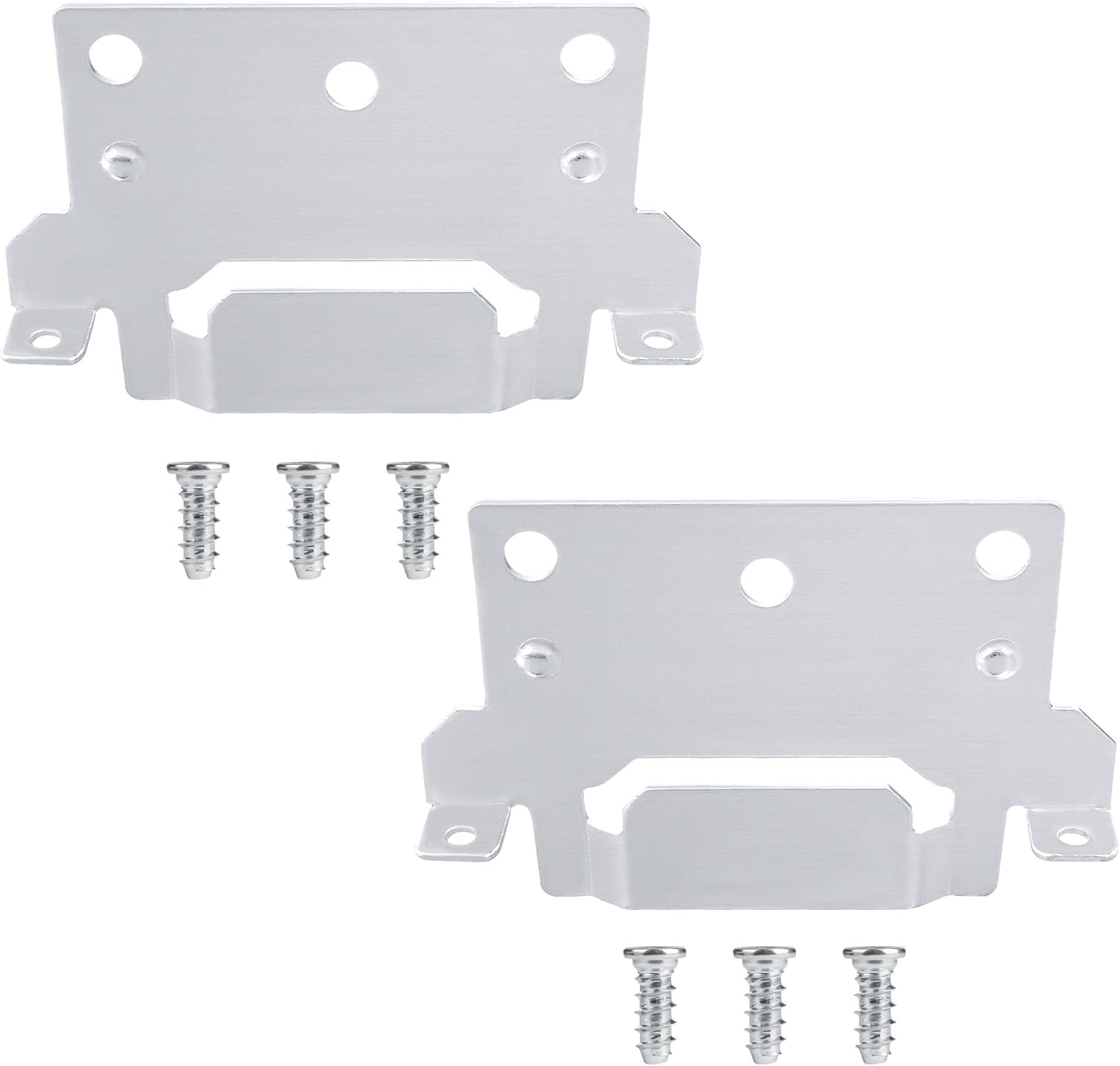 116791 Mounting Plates Replacement for IKEA Bed Frame Brackets Part #116791 (2 X Mounting Plate) and 105307 (6 X Screws) Spare Hardware Parts Compatible Hemnes Malm Brimnes Ingatorp Tarva Kritte