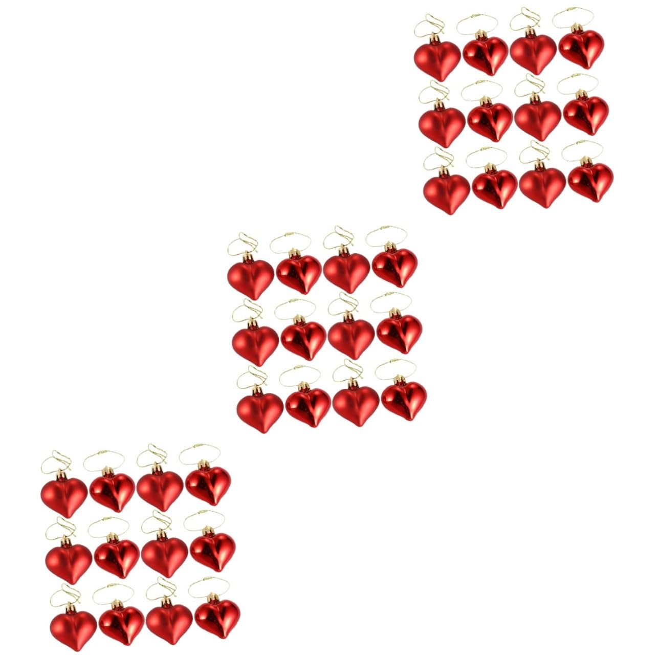 Amosfun 3 Juegos Adornos Colgantes Decoración Fiesta Amor Decoración Fiesta San Valentín Adorno De De Corazón De Colgante e De Boda Rojo 36 Uds * 3