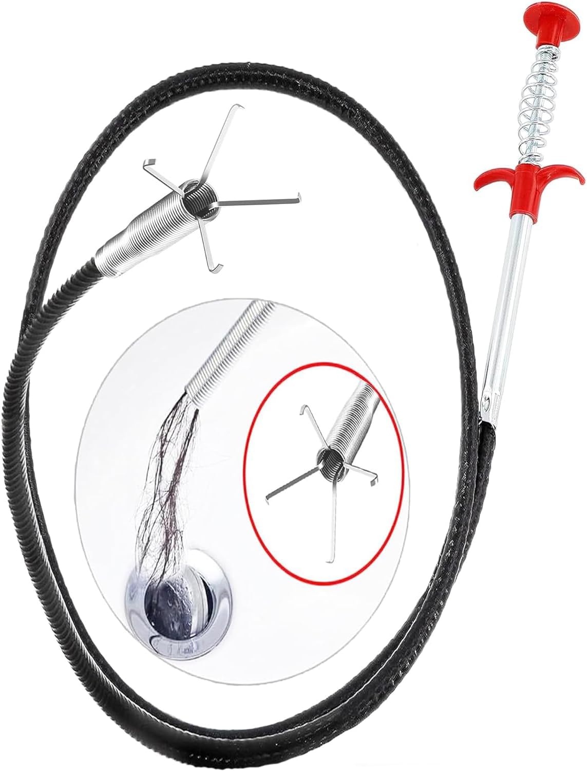 Flexible Grabber Claw Pick Up Reacher Tool, Fourclaw Household Sewer