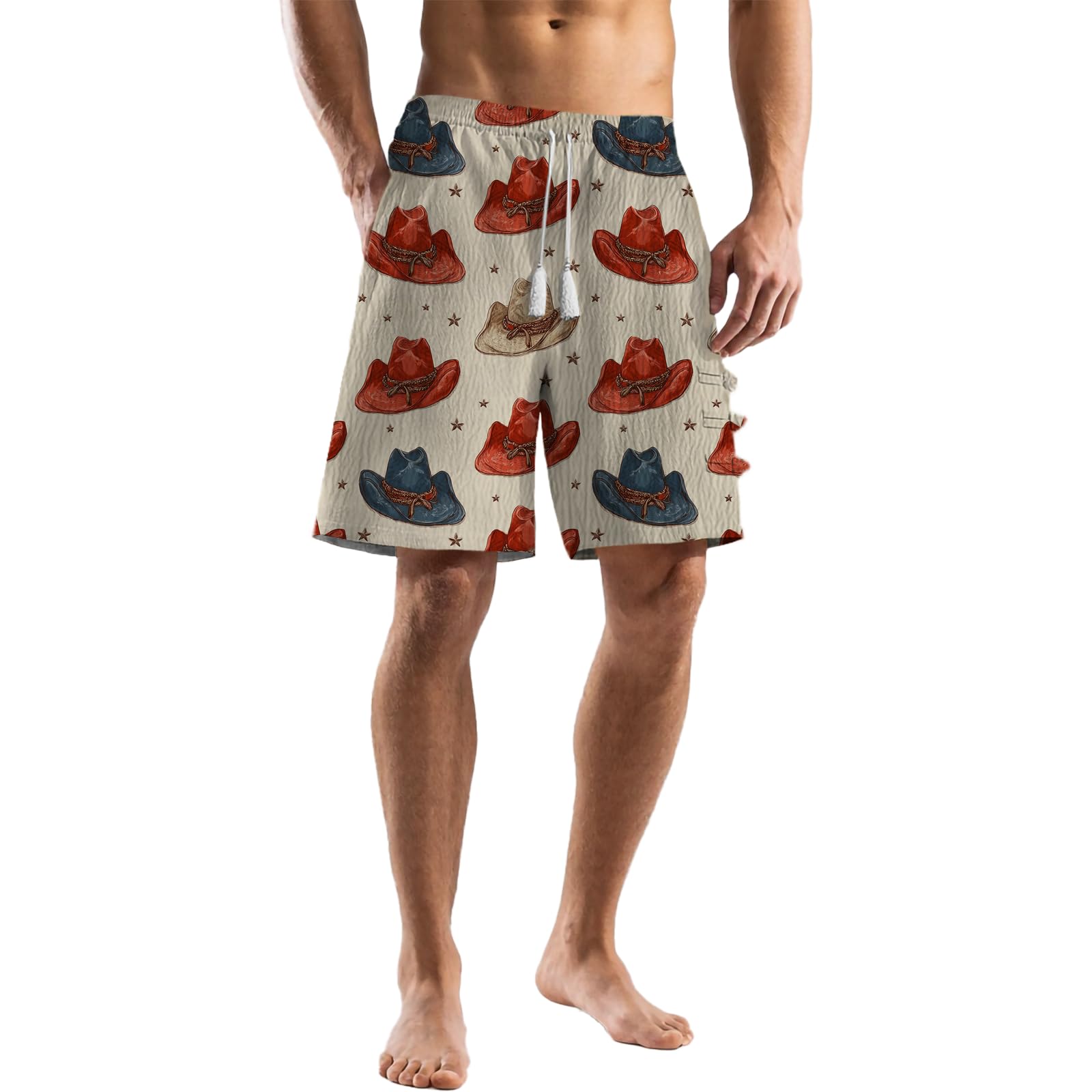 Shorts Men Casual Men Beach Shorts with Elastic Waistband Wide Leg Summer Pants Breathable Plus Size Activewear