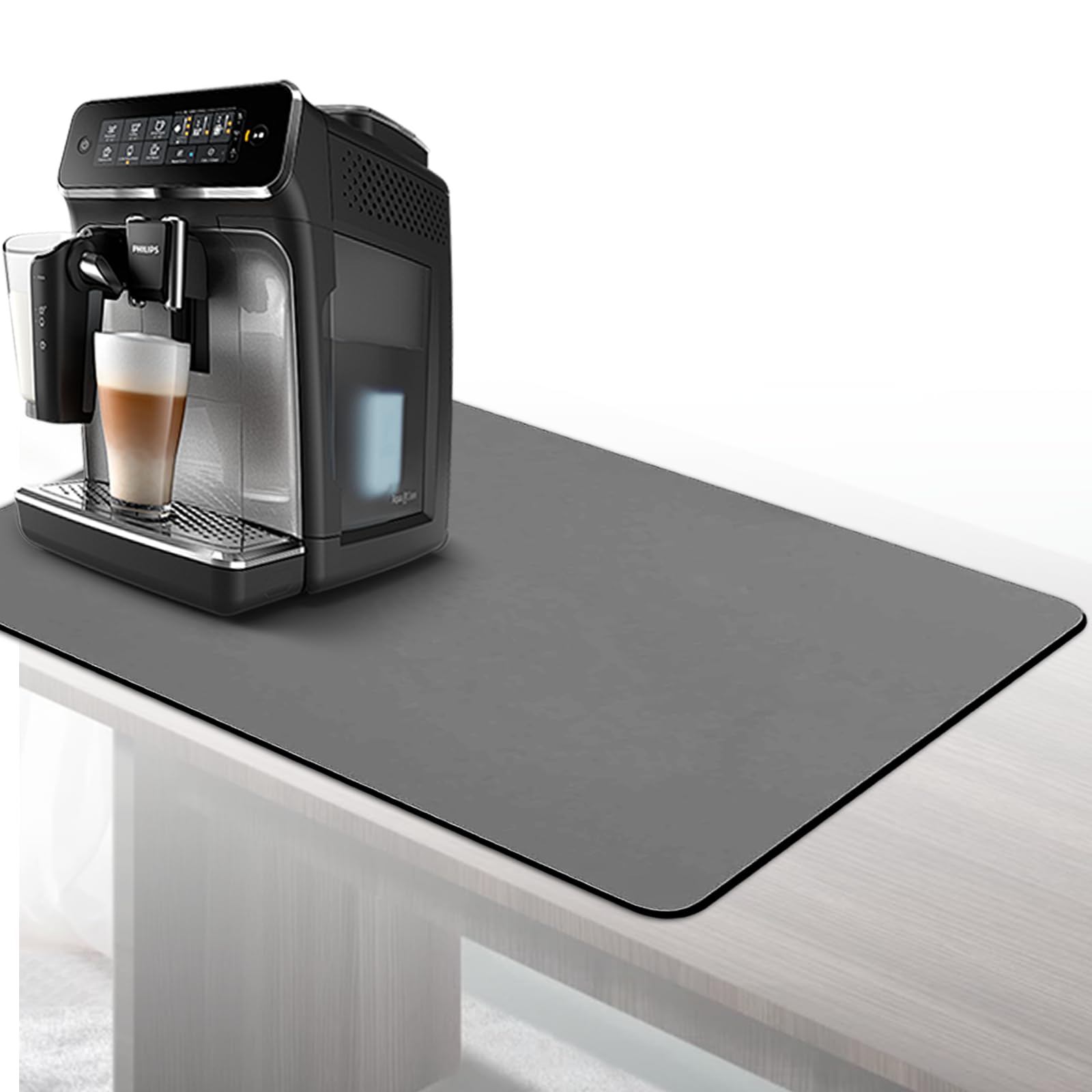 Tappetino Assorbente Per Macchina Caffè 50x40cm - Antiscivolo Per Lavello, Cucina E Bagno Nero - Foto 14