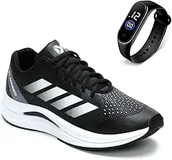 Tênis Masculino para Corrida, Academia e Caminhada Leve, Macio e Esportivo + Relógio Digital Vermelho