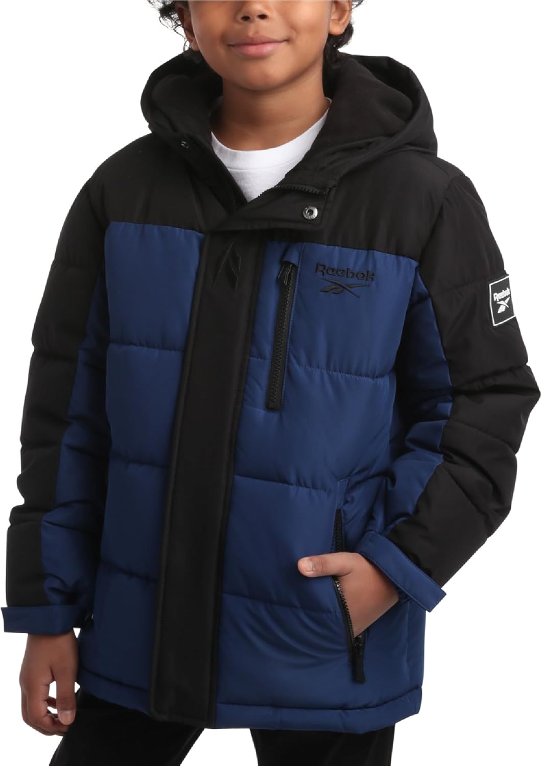 Reebok Boys' Winter Coat - Heavyweight Quilted Puffer Snow Parka - Weather Resistant Ski Jacket for Boys (8-20)