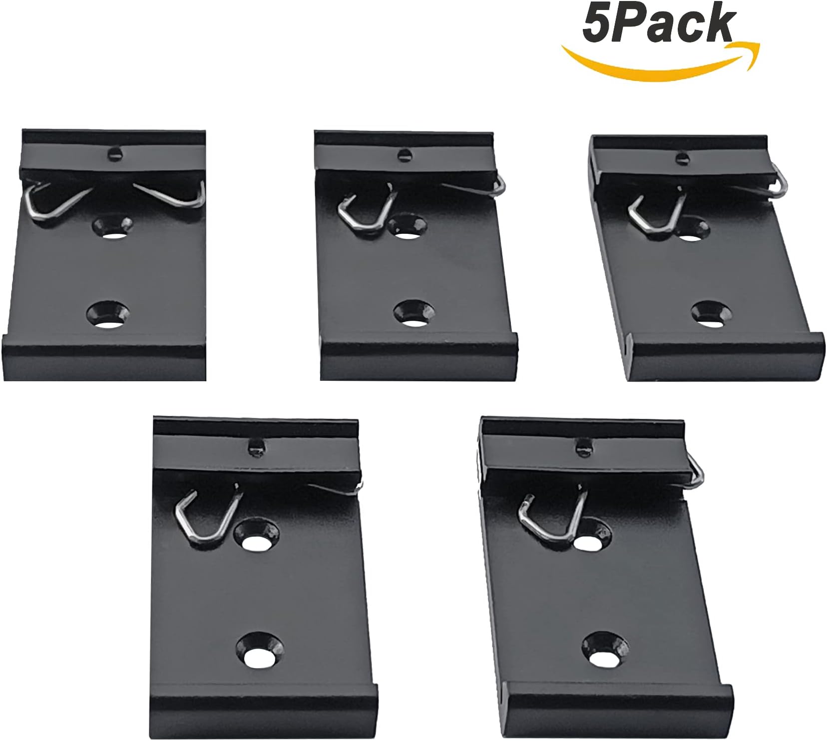 Hereta Universal DIN Rail Clip Mounted on 35mm（1.38inch）Din-Rail Firmly DIN Rail Clamp As Industrial Grades Using with Aluminum Alloy Material（5Packs)