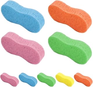 洗車スポンジ 4個 自動車用大型クリーニングスポンジ 真空圧縮梱包付き 多目的洗浄スポンジパッド 車 オートバイ キッチン カーアクセサリー用