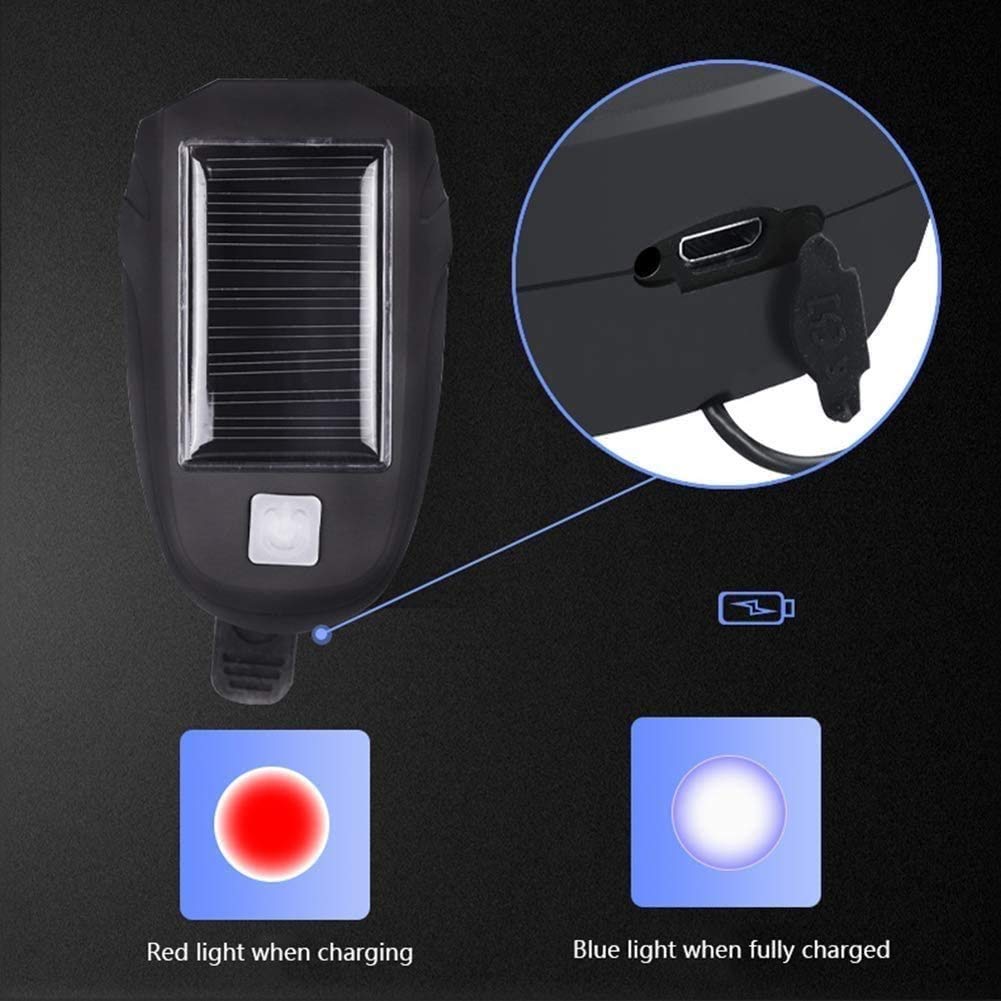 Conjunto de luz de Bicicleta Recargable USB Ultra Brillante, Faro Delantero de la Bicicleta Potente, 3 Modos de luz, fácil de Instalar para Hombres Mujeres niños Carretera montaña Ciclismo
