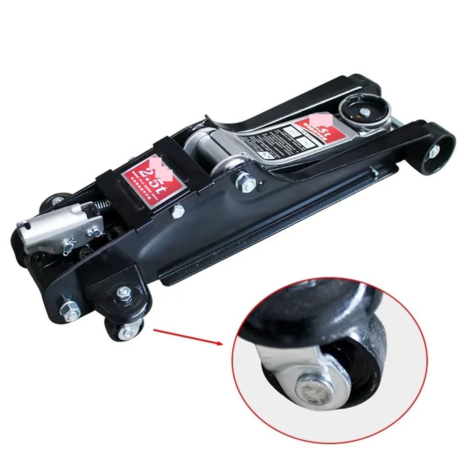 Gato hidráulico de elevación de Piso for Coche, 2,5 toneladas, posición ultrabaja, Bomba Simple, Soporte for Ruedas, Herramientas de reparación de neumáticos
