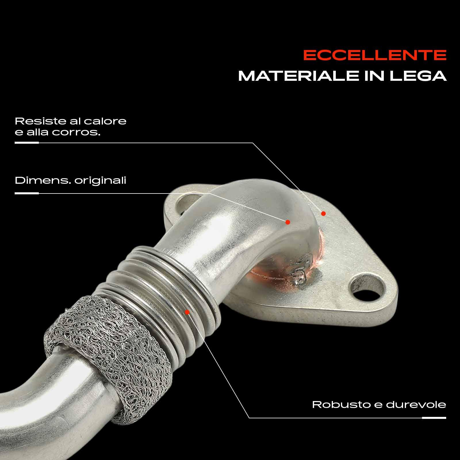 Frankberg Tubazione Valvola AGR Compatibile con Golf IV 1J1 P.a.s.s.a.t 3C2 O.c.t.a.v.i.a I 1U2 A3 8L1 T.o.u.r.a.n 1T1 1T2 J.e.t.t.a III 1K2 Replace# 038131521CC