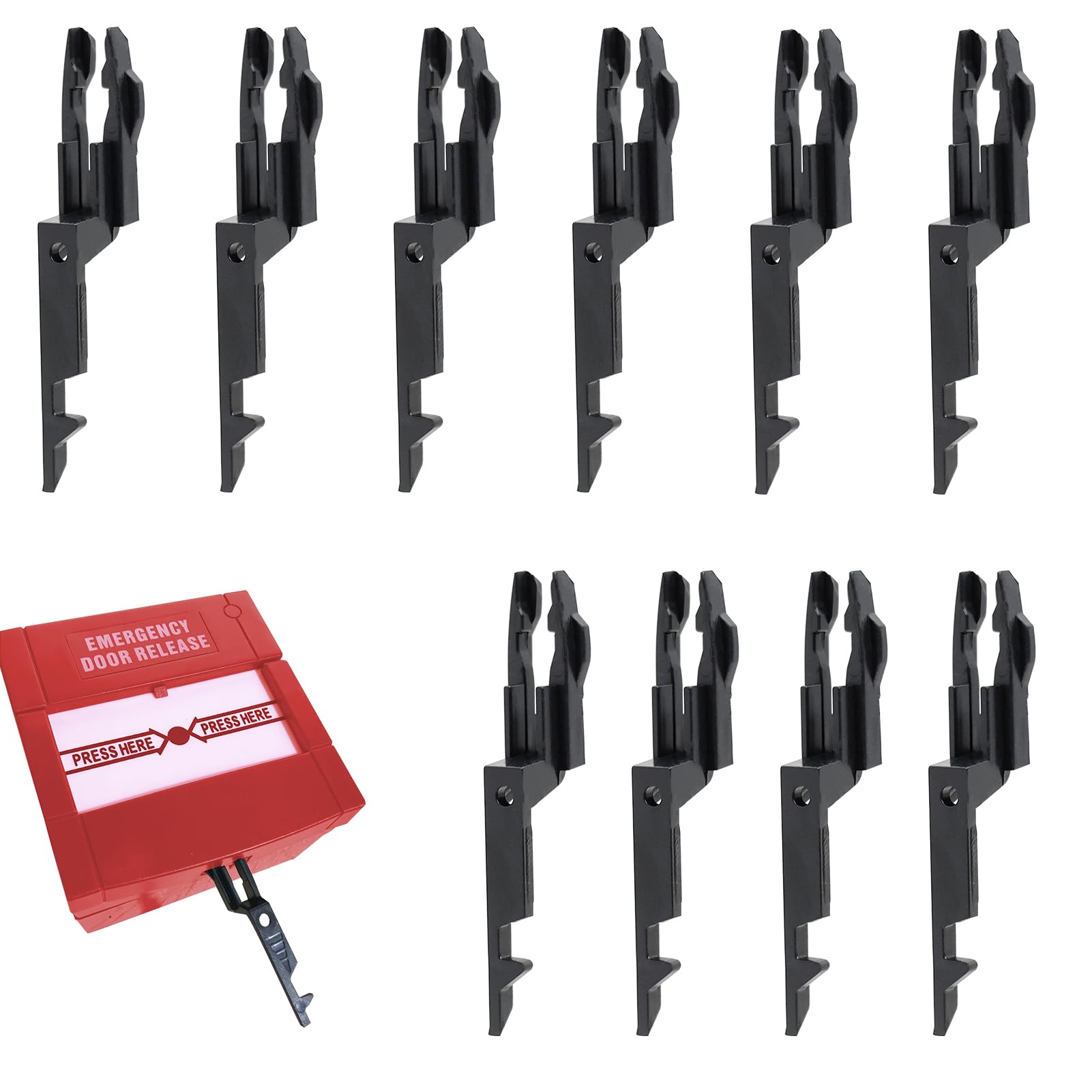 10Pcs Call Point Test Key Fire Alarm Test Key Convenient Emergency Door Release Key for KAC Fulleon Gent Apollo Menvier Fike STI CQR for All Versions of Call Points(Black)