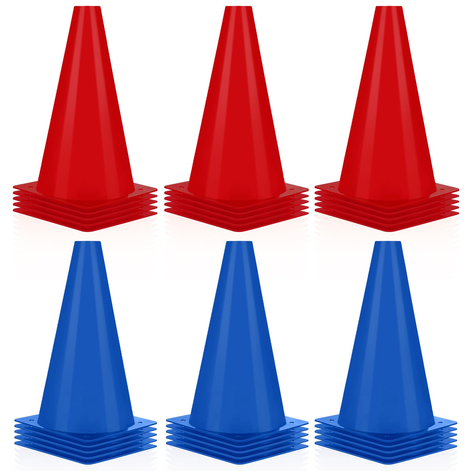 Hoteam 30 Pcs Traffic Cones Plastic Sport Agility Train