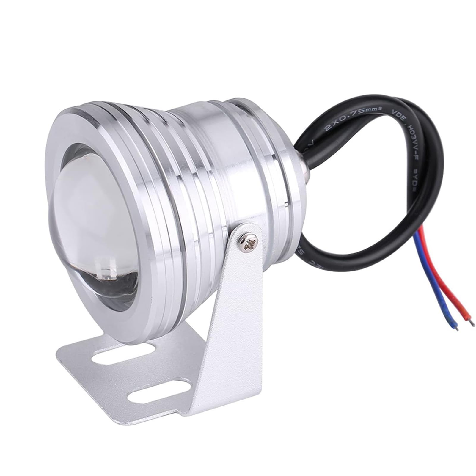 LGJEGD 10W IP68 Underwater Spotlight, 12V/24V Submersible Waterproof Floodlight Suitable for Outdoor Lighting in Ponds, Swimming Pools and Garden Landscapes(White Light,12V-10w)