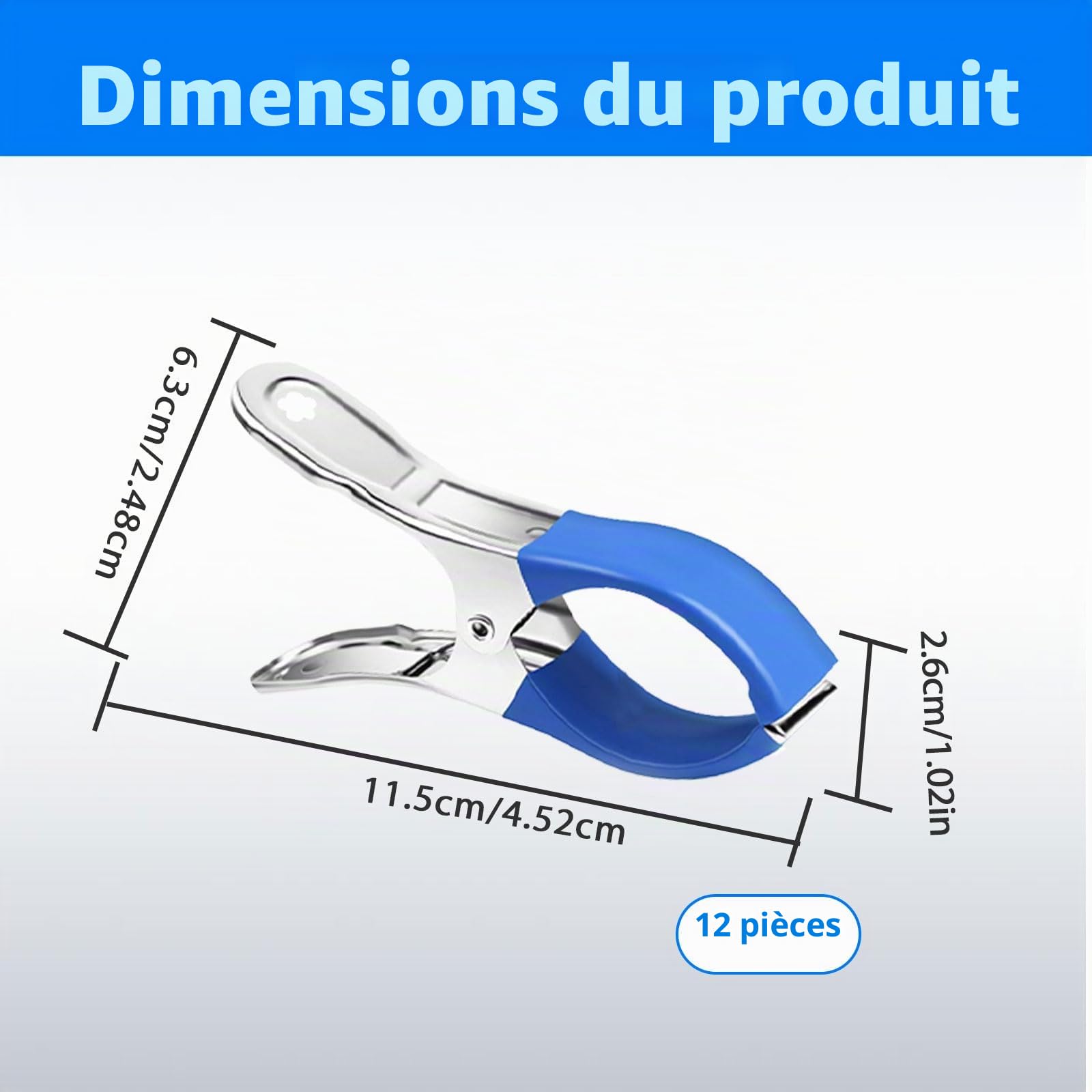 12 Pièces Métalliques pour Pince Serre Joint, Pince Bache Piscine de Fixation avec Feuille de Protection, Pinces pour Piscines Hors Sol, Pinces à Forte Tension pour Bâche de Couverture