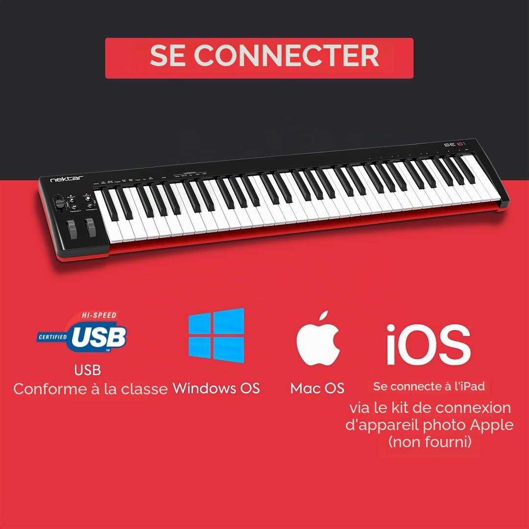Nektar – Clavier maître MIDI/USB Nektar Impact SE61 avec intégration DAW