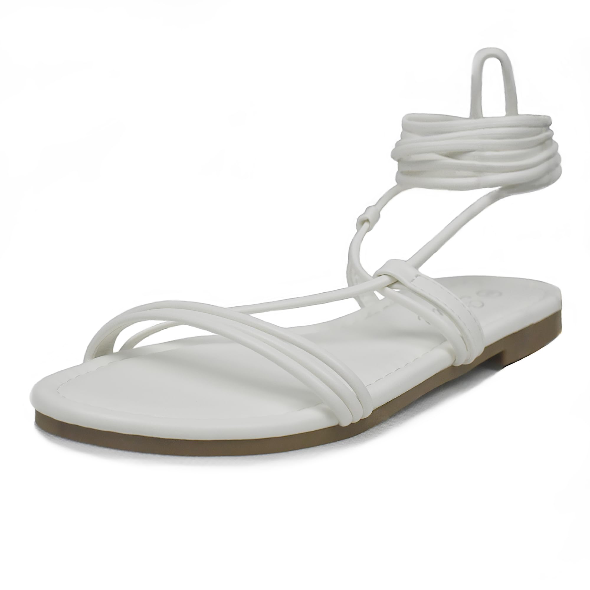 Heltid Women's Lace up Strappy Flat Sandals Tie up Gladiator Dressy Style