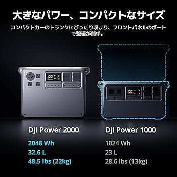 Amazon.co.jp: DJI Power 2000 ポータブル電源、2048Wh LFP