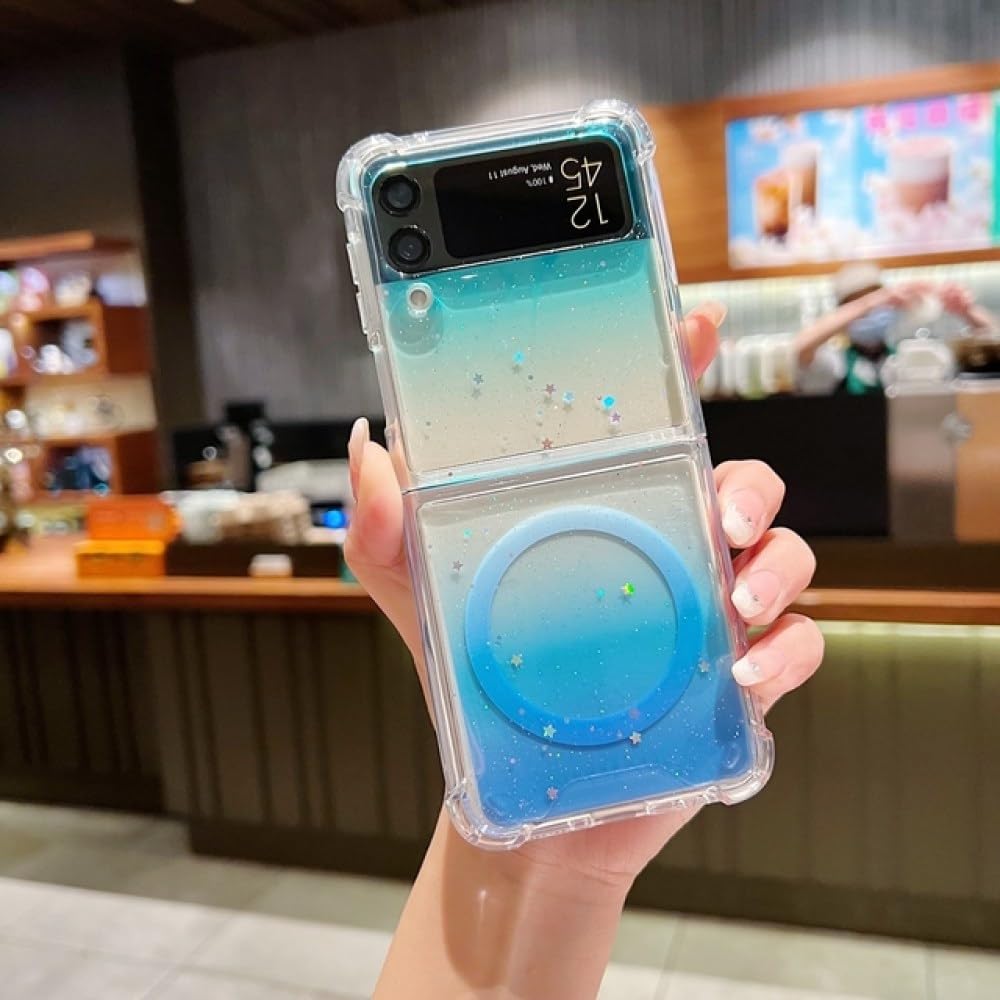 Coque Galaxy Z Fold 3 4 magnétique et pliable à paillettes - 7