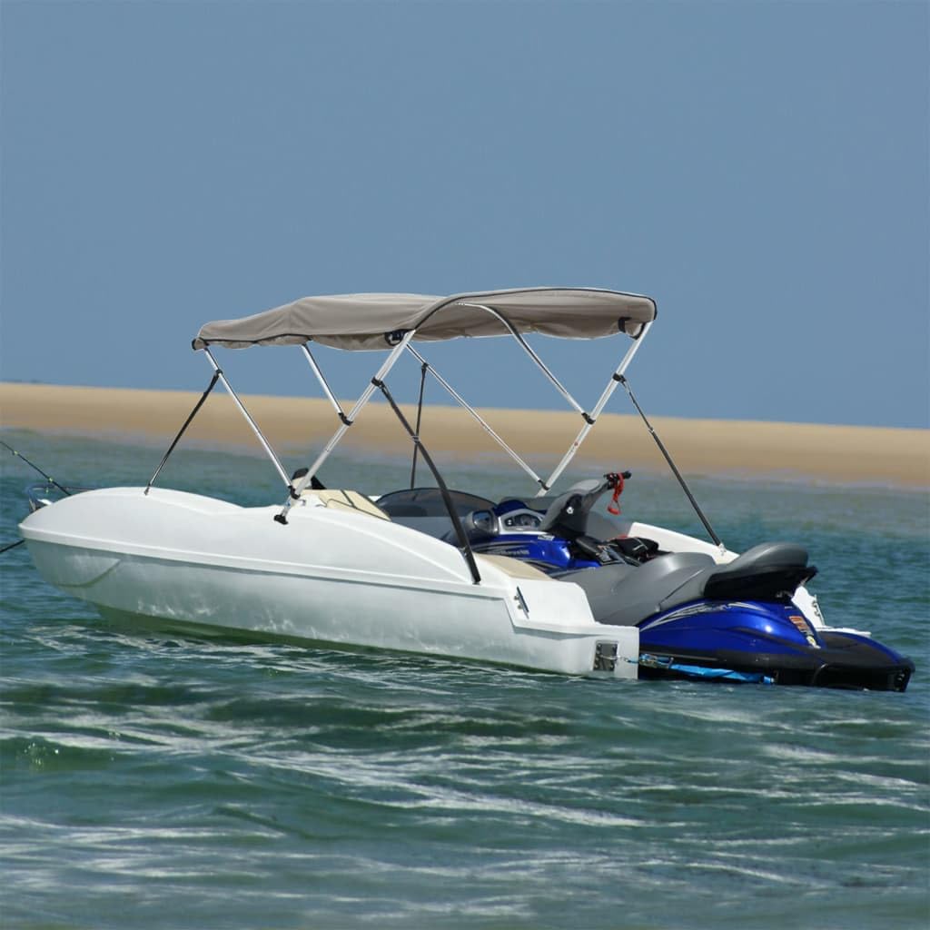 vidaXL Toit Bimini à 3 arceaux parois latérales 183x(137-152) x137 cm